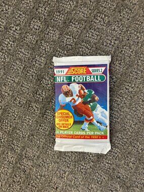 BRAND NEW 1991 Score NFL Football Series 2 Unopened Pack - 16 Cards